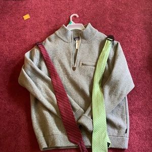 Brooks brothers ties and xl Patagonia sweater bundle
